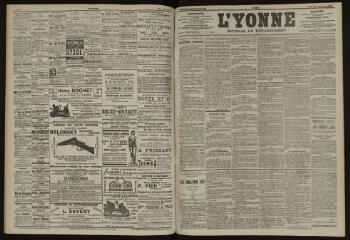 3 vues - L\'Yonne, journal du département, n° 222, lundi 29 septembre 1902 (ouvre la visionneuse)