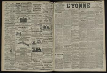3 vues - L\'Yonne, journal du département, n° 223, mardi 30 septembre 1902 (ouvre la visionneuse)