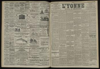 3 vues - L\'Yonne, journal du département, n° 224, mercredi 1 octobre 1902 (ouvre la visionneuse)