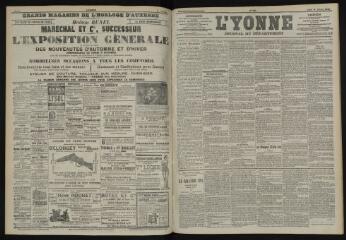 3 vues - L\'Yonne, journal du département, n° 228, lundi 6 octobre 1902 (ouvre la visionneuse)