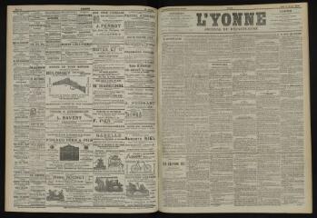 3 vues - L\'Yonne, journal du département, n° 231, jeudi 9 octobre 1902 (ouvre la visionneuse)
