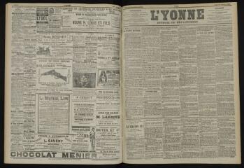 3 vues - L\'Yonne, journal du département, n° 234, lundi 13 octobre 1902 (ouvre la visionneuse)