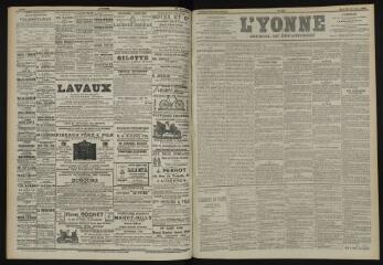 3 vues - L\'Yonne, journal du département, n° 257, mardi 11 novembre 1902 (ouvre la visionneuse)