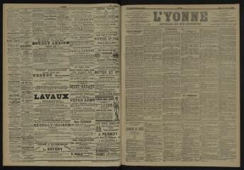 3 vues - L\'Yonne, journal du département, n° 16, mardi 20 janvier 1903 (ouvre la visionneuse)