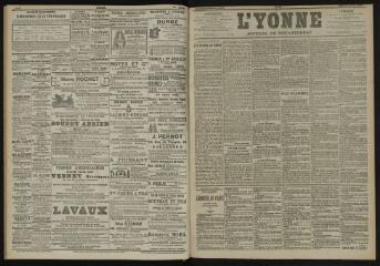 3 vues - L\'Yonne, journal du département, n° 22, mardi 27 janvier 1903 (ouvre la visionneuse)