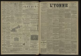 3 vues - L\'Yonne, journal du département, n° 13, samedi 16 janvier 1904 (ouvre la visionneuse)