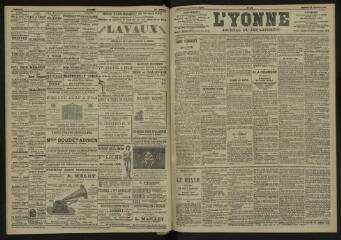 3 vues - L\'Yonne, journal du département, n° 19, samedi 23 janvier 1904 (ouvre la visionneuse)