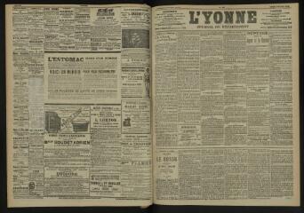 3 vues - L\'Yonne, journal du département, n° 32, lundi 8 février 1904 (ouvre la visionneuse)
