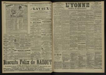 3 vues - L\'Yonne, journal du département, n° 33, mardi 9 février 1904 (ouvre la visionneuse)