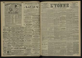 3 vues - L\'Yonne, journal du département, n° 39, mardi 16 février 1904 (ouvre la visionneuse)