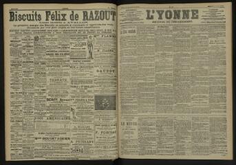 3 vues - L\'Yonne, journal du département, n° 41, jeudi 18 février 1904 (ouvre la visionneuse)