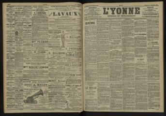 3 vues - L\'Yonne, journal du département, n° 42, vendredi 19 février 1904 (ouvre la visionneuse)