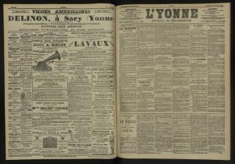 3 vues - L\'Yonne, journal du département, n° 43, samedi 20 février 1904 (ouvre la visionneuse)