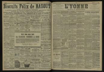 3 vues - L\'Yonne, journal du département, n° 50, lundi 29 février 1904 (ouvre la visionneuse)