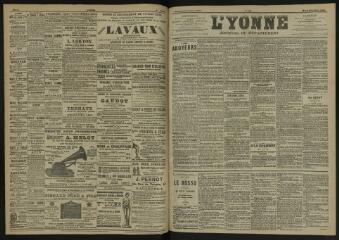 3 vues - L\'Yonne, journal du département, n° 52, mercredi 2 mars 1904 (ouvre la visionneuse)