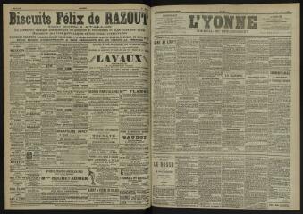 3 vues - L\'Yonne, journal du département, n° 53, jeudi 3 mars 1904 (ouvre la visionneuse)