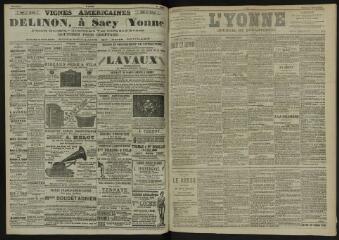 3 vues - L\'Yonne, journal du département, n° 55, samedi 5 mars 1904 (ouvre la visionneuse)