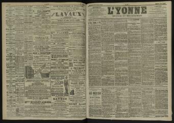 3 vues - L\'Yonne, journal du département, n° 57, mardi 8 mars 1904 (ouvre la visionneuse)