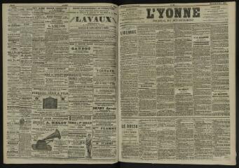 3 vues - L\'Yonne, journal du département, n° 58, mercredi 9 mars 1904 (ouvre la visionneuse)