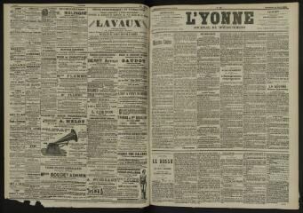 3 vues - L\'Yonne, journal du département, n° 60, vendredi 11 mars 1904 (ouvre la visionneuse)