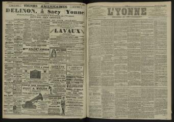 3 vues - L\'Yonne, journal du département, n° 61, samedi 12 mars 1904 (ouvre la visionneuse)