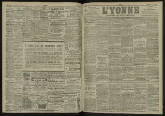 3 vues - L\'Yonne, journal du département, n° 62, lundi 14 mars 1904 (ouvre la visionneuse)