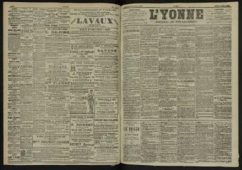 3 vues - L\'Yonne, journal du département, n° 63, mardi 15 mars 1904 (ouvre la visionneuse)