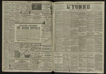 3 vues - L\'Yonne, journal du département, n° 68, lundi 21 mars 1904 (ouvre la visionneuse)