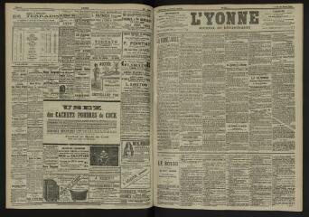 3 vues - L\'Yonne, journal du département, n° 74, lundi 28 mars 1904 (ouvre la visionneuse)
