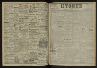 3 vues - L\'Yonne, journal du département, n° 97, lundi 25 avril 1904 (ouvre la visionneuse)