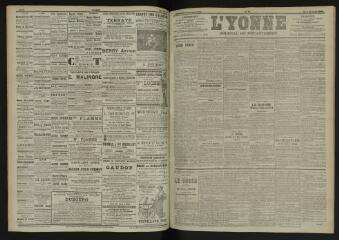 3 vues - L\'Yonne, journal du département, n° 98, mardi 26 avril 1904 (ouvre la visionneuse)