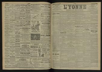 3 vues - L\'Yonne, journal du département, n° 100, jeudi 28 avril 1904 (ouvre la visionneuse)