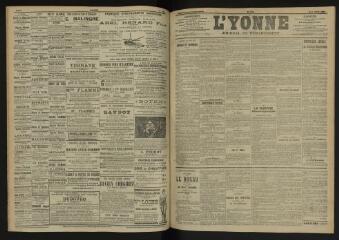 3 vues - L\'Yonne, journal du département, n° 104, mardi 3 mai 1904 (ouvre la visionneuse)