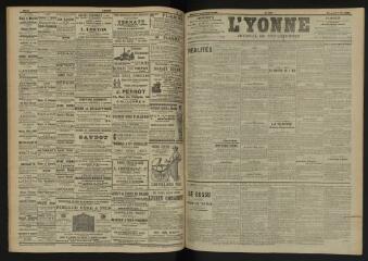 3 vues - L\'Yonne, journal du département, n° 105, mercredi 4 mai 1904 (ouvre la visionneuse)