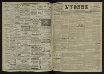 3 vues - L\'Yonne, journal du département, n° 110, mardi 10 mai 1904 (ouvre la visionneuse)