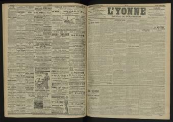 3 vues - L\'Yonne, journal du département, n° 117, jeudi 19 mai 1904 (ouvre la visionneuse)