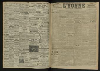 3 vues - L\'Yonne, journal du département, n° 118, vendredi 20 mai 1904 (ouvre la visionneuse)