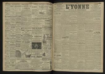 3 vues - L\'Yonne, journal du département, n° 120, mardi 24 mai 1904 (ouvre la visionneuse)