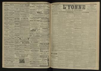 3 vues - L\'Yonne, journal du département, n° 121, mercredi 25 mai 1904 (ouvre la visionneuse)