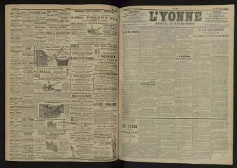 3 vues - L\'Yonne, journal du département, n° 124, samedi 28 mai 1904 (ouvre la visionneuse)