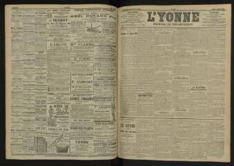 3 vues - L\'Yonne, journal du département, n° 125, lundi 30 mai 1904 (ouvre la visionneuse)
