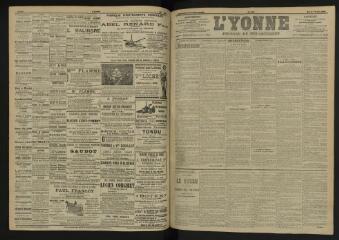 3 vues - L\'Yonne, journal du département, n° 126, mardi 31 mai 1904 (ouvre la visionneuse)