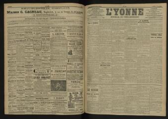3 vues - L\'Yonne, journal du département, n° 131, lundi 6 juin 1904 (ouvre la visionneuse)