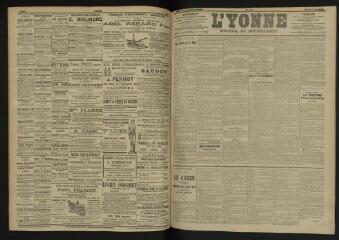 3 vues - L\'Yonne, journal du département, n° 132, mardi 7 juin 1904 (ouvre la visionneuse)