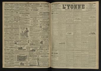 3 vues - L\'Yonne, journal du département, n° 141, vendredi 17 juin 1904 (ouvre la visionneuse)
