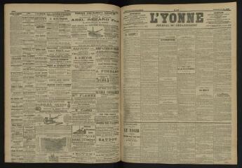 3 vues - L\'Yonne, journal du département, n° 147, vendredi 24 juin 1904 (ouvre la visionneuse)