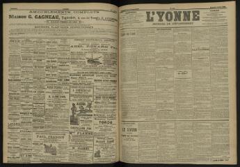 3 vues - L\'Yonne, journal du département, n° 154, samedi 2 juillet 1904 (ouvre la visionneuse)