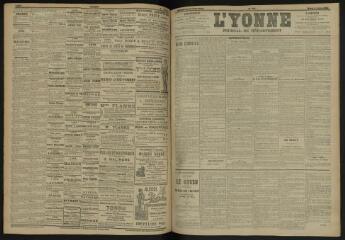 3 vues - L\'Yonne, journal du département, n° 156, mardi 5 juillet 1904 (ouvre la visionneuse)