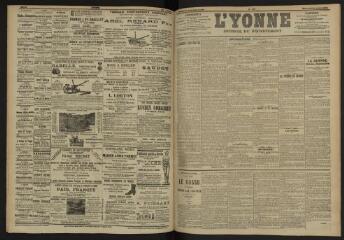3 vues - L\'Yonne, journal du département, n° 168, mercredi 20 juillet 1904 (ouvre la visionneuse)