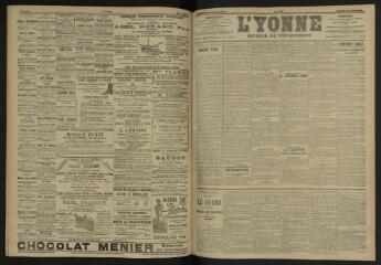 3 vues - L\'Yonne, journal du département, n° 171, samedi 23 juillet 1904 (ouvre la visionneuse)